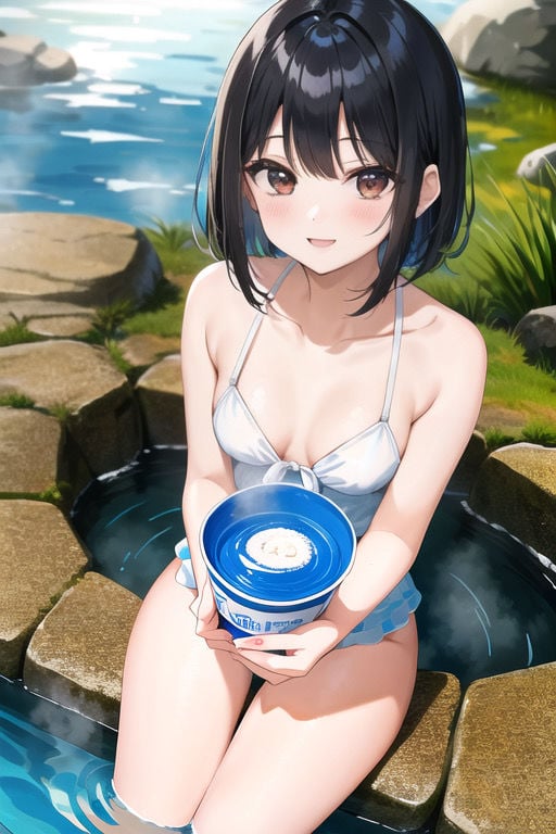 虹かけ誌 ガールズ＆パンツァー イラスト集1 宇津木優季と温泉デート