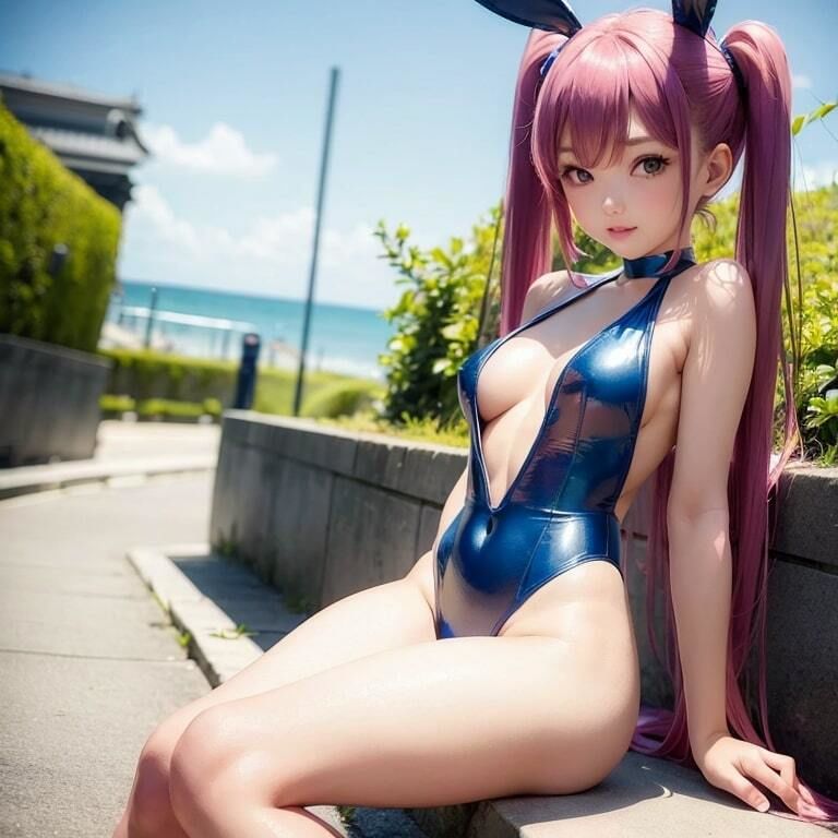 うさ耳競泳水着4【AI生成】