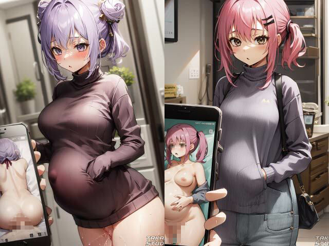 ［NTR］ボテ腹の妻がSNS浮気をしてるかもしれない［4K］