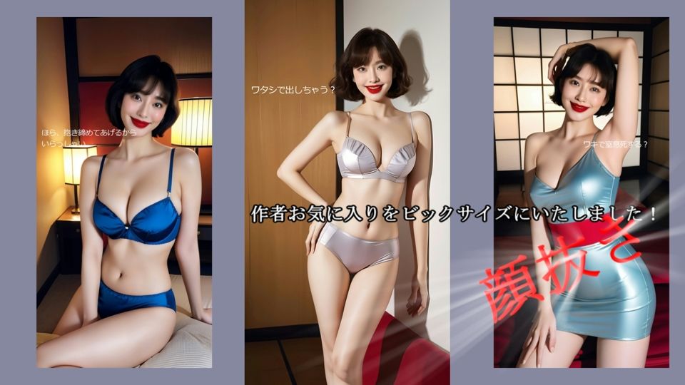 エナメルの下着と大ぶりな乳房