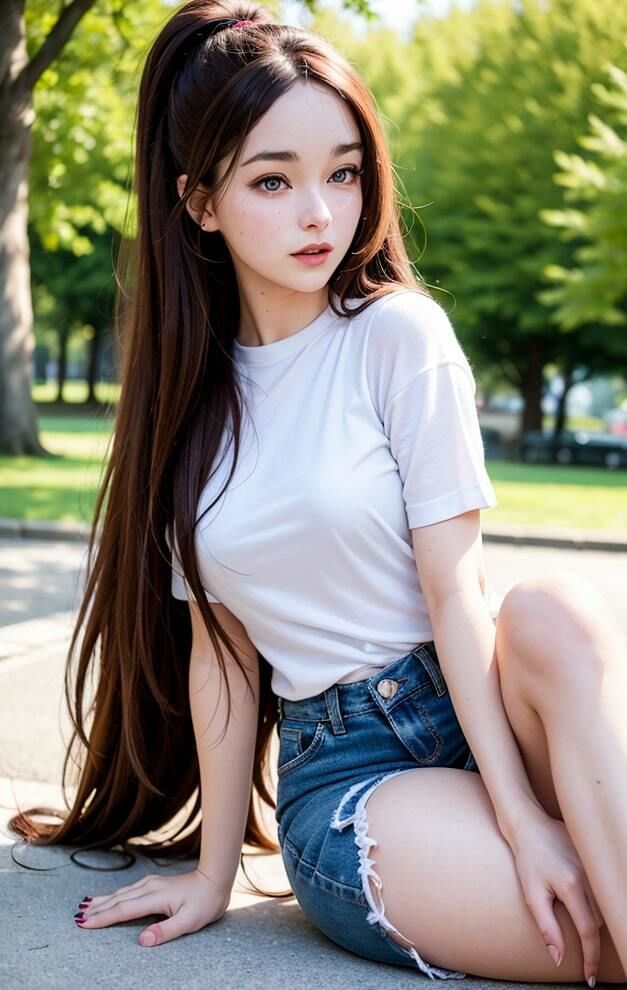 美人すぎる彼女と公園デート