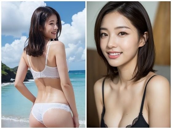 AI写真集グラビア10美人の下着姿300P:セクシーなアートAIのレンズで感性の絶頂