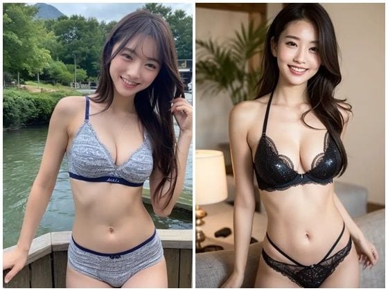 AI写真集グラビア10美人の下着姿300P:セクシーなアートAIのレンズで感性の絶頂