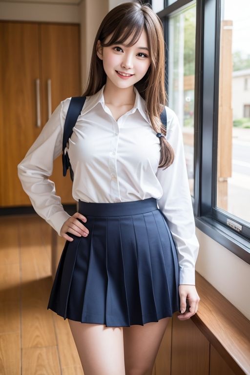 動く制服女子動画