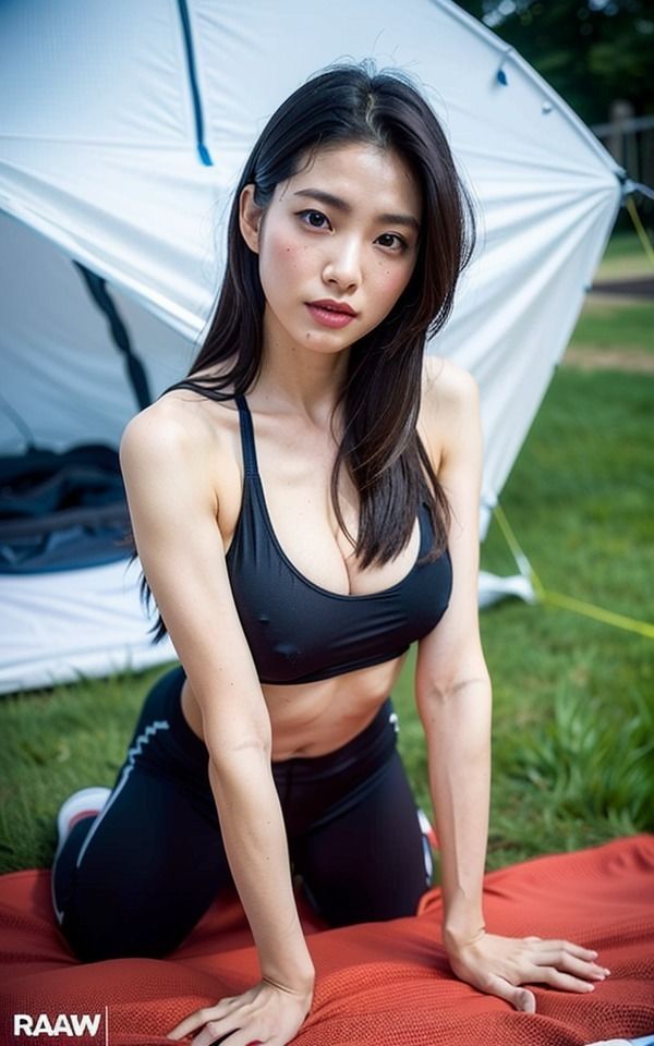 【ヨガ教室】青空の下で先生がおっぱい丸出し露出DX