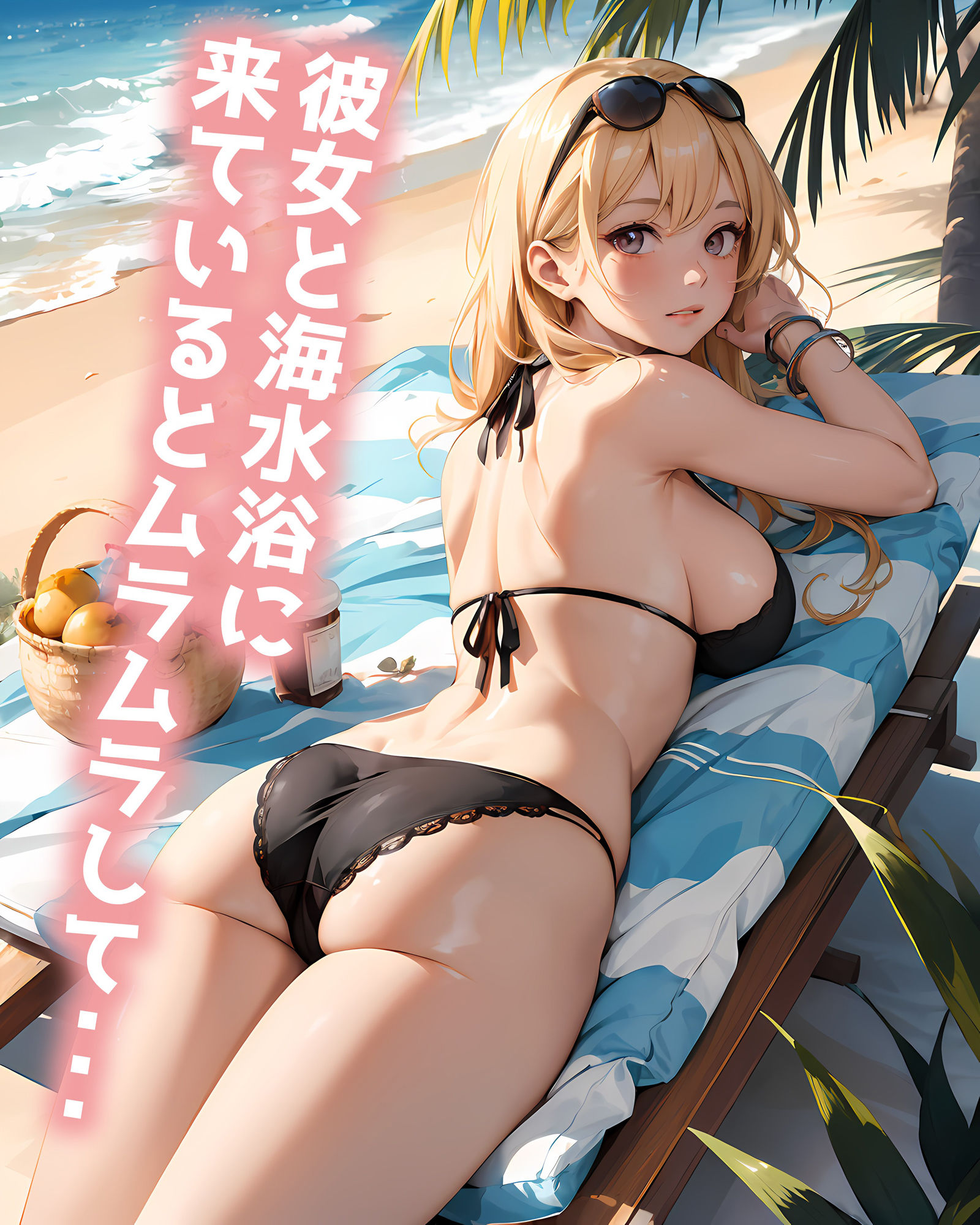 岩陰でこっそり濃厚セックス〜巨乳水着美女を見てたら我慢できなくなっちゃた