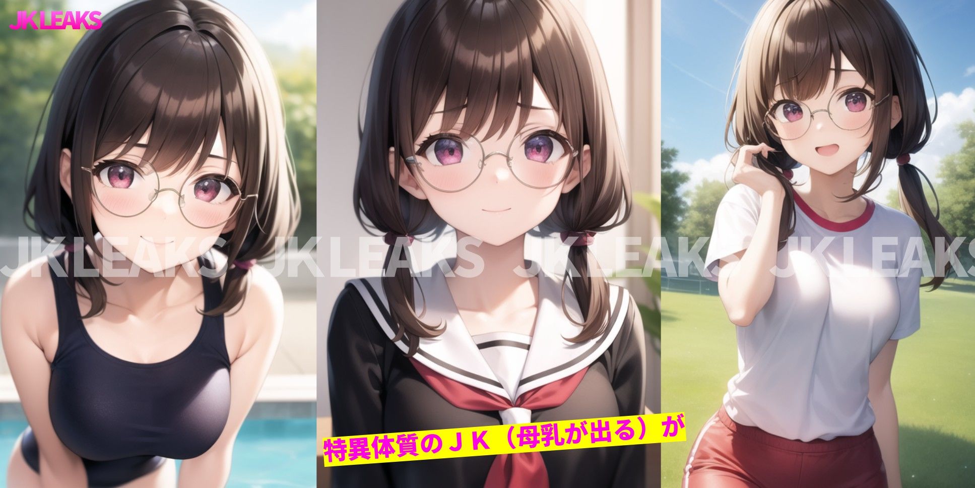 JK LEAKS 8 - 母乳が出る村娘編 -【母乳噴出アニメ付】