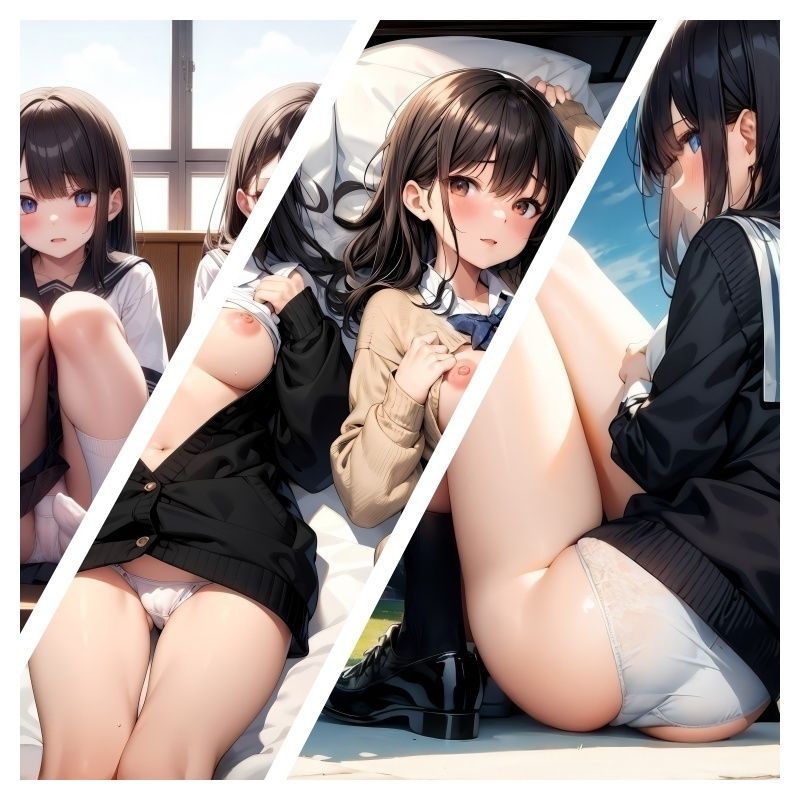 制服JK-FAN(AIイラスト集)2023年7月〜9月期 100イラストまとめ