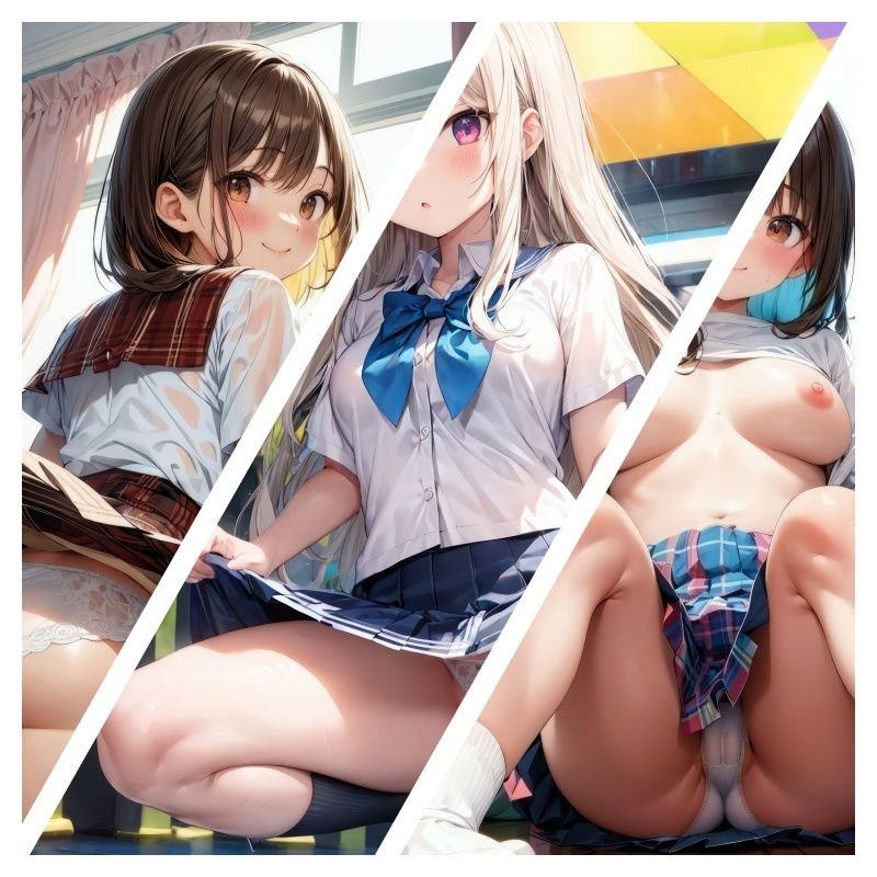 制服JK-FAN(AIイラスト集)2023年7月〜9月期 100イラストまとめ