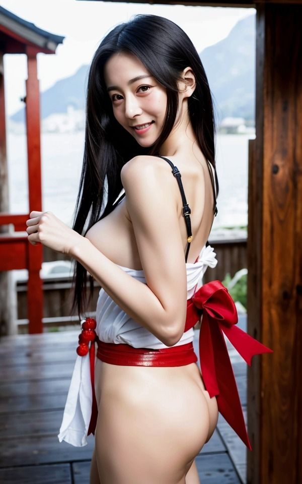 熟女に会いたい日は神社へ出かけよう 可愛い巫女さん 巨乳おっぱいで大人の色気を出して誘惑