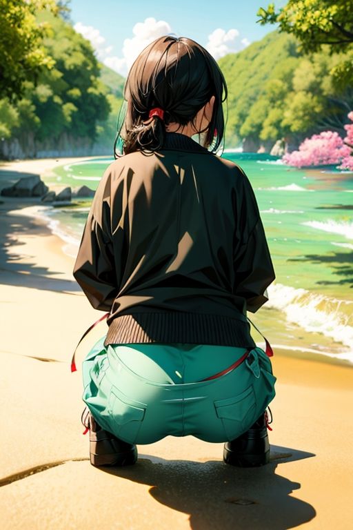 大好きなあの子のお尻〜夏の海でこっそり...〜