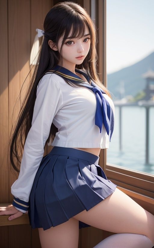 セーラー服で誘う女子校生の撮影現場