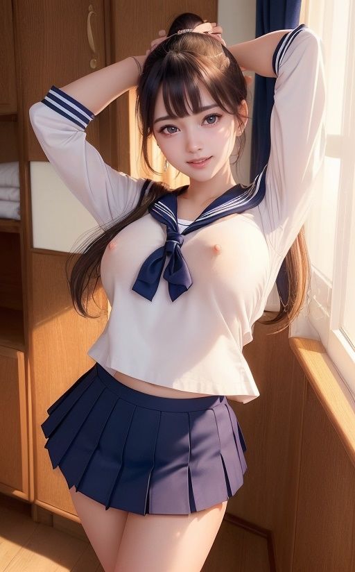 セーラー服で誘う女子校生の撮影現場