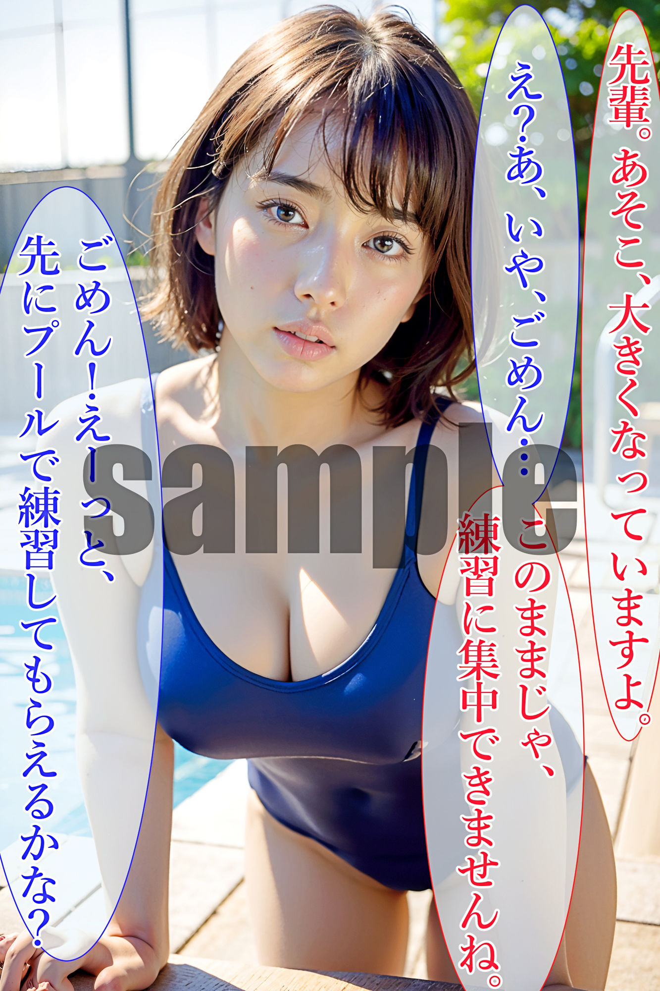 巨乳スク水っ娘と中出しH 【3つのストーリー付き】