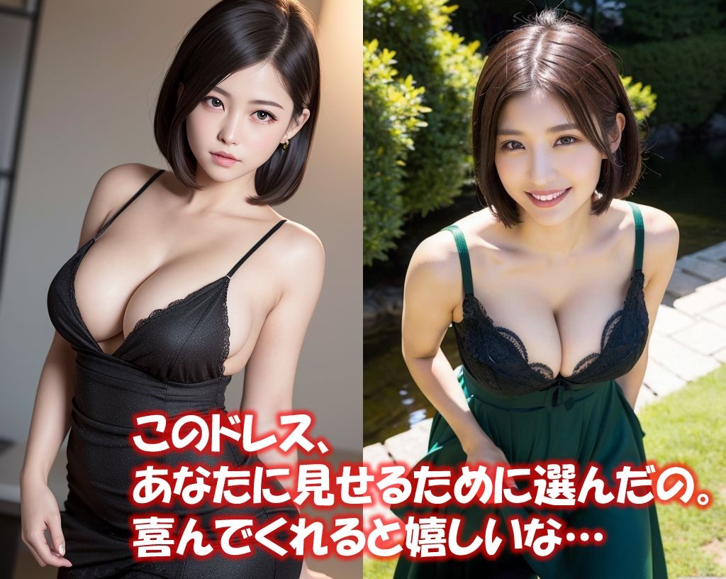 「ドレス美女1」かわいくてセクシーなAI写真集vol.13（全234ページ）