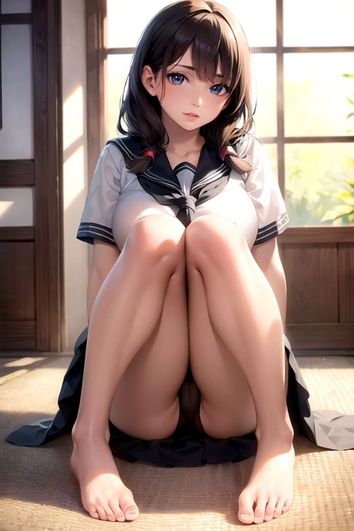 女子校生のいろんなパンツやワレメ【イラスト版】