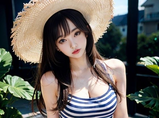 グラビア超絶AI美女! 砂浜のAIグラドル美女伝説