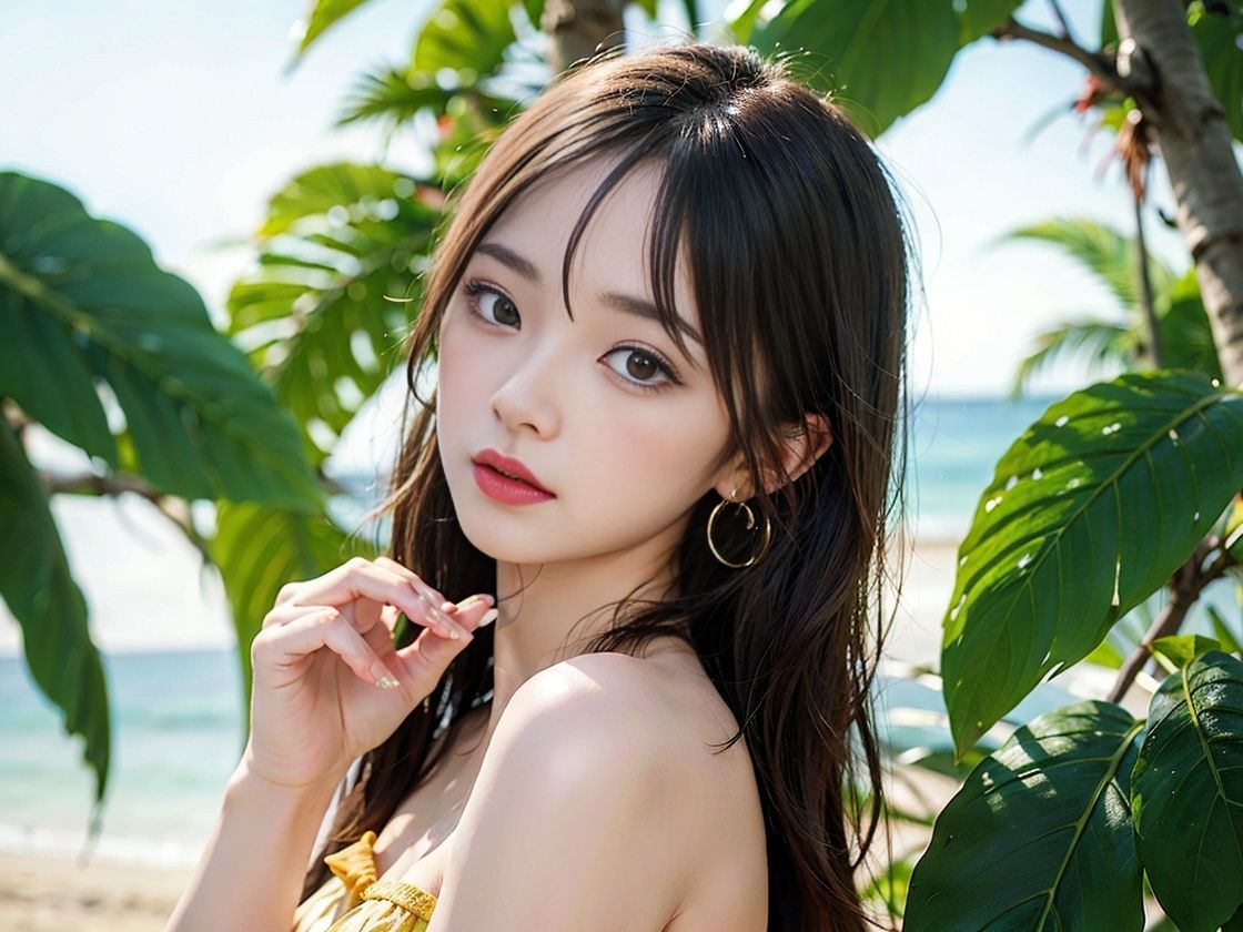 グラビア超絶AI美女! 砂浜のAIグラドル美女伝説