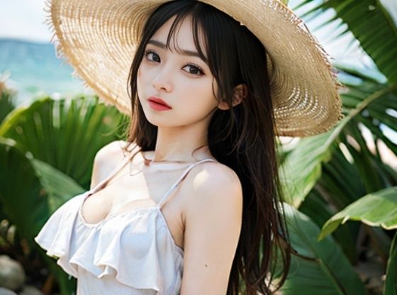 グラビア超絶AI美女! 砂浜のAIグラドル美女伝説