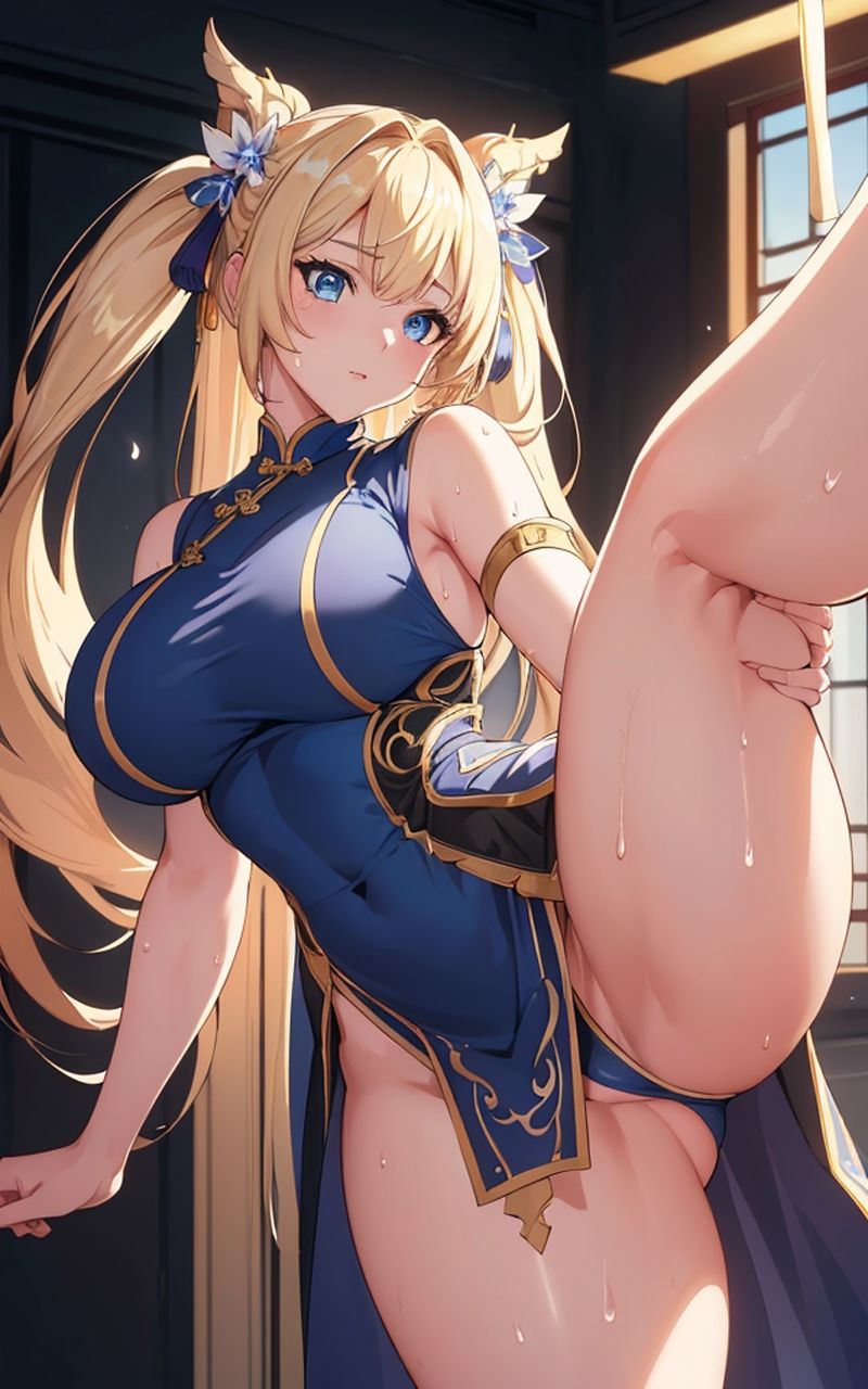 美少女 金髪ツインテチャイナドレス