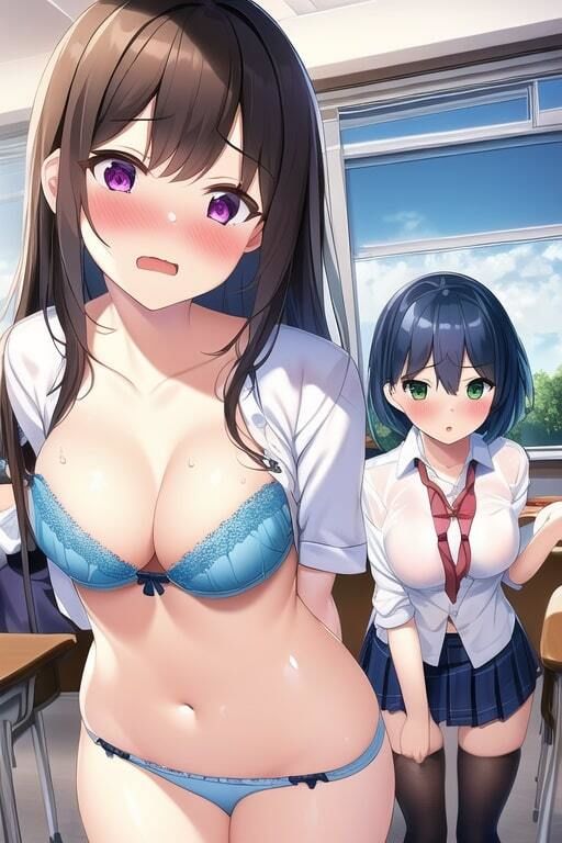 ai生成・女友達が撮影した美少女JKたちの着替え中や入浴中の下着＆全裸が流出【教室・更衣室・温泉】盗撮・500枚