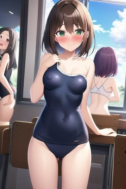 ai生成・女友達が撮影した美少女JKたちの着替え中や入浴中の下着＆全裸が流出【教室・更衣室・温泉】盗撮・500枚