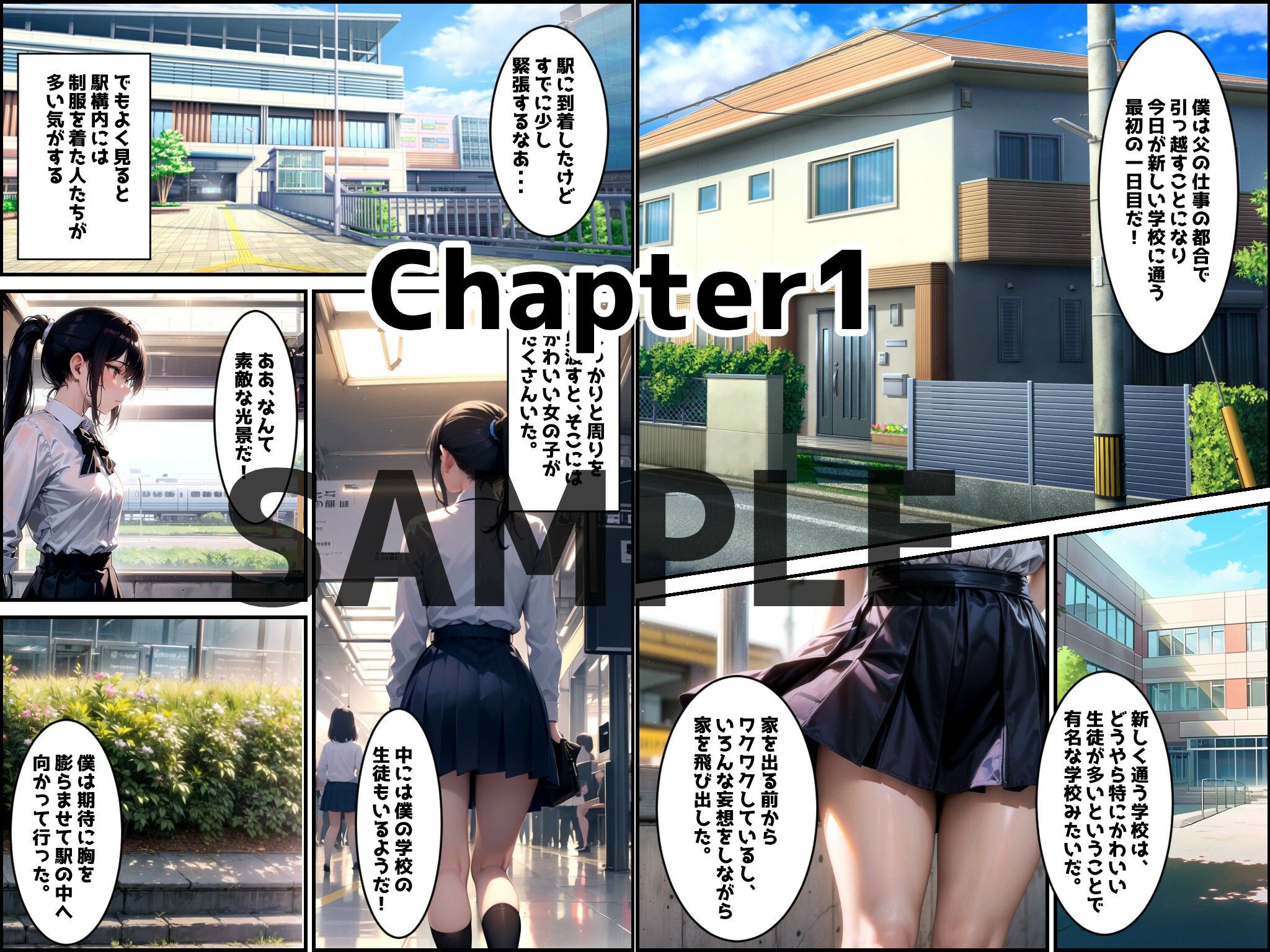 育ち盛りな女子校生とえっちな通学時間