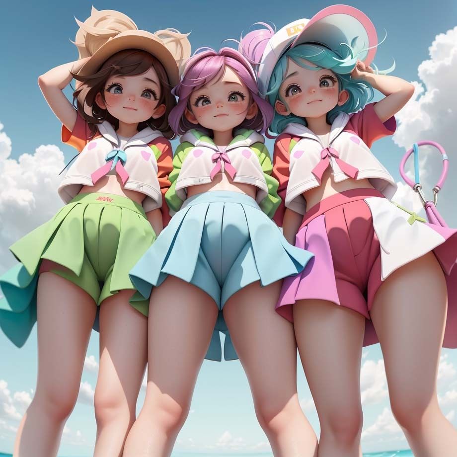 ふとももと短パンの隙間