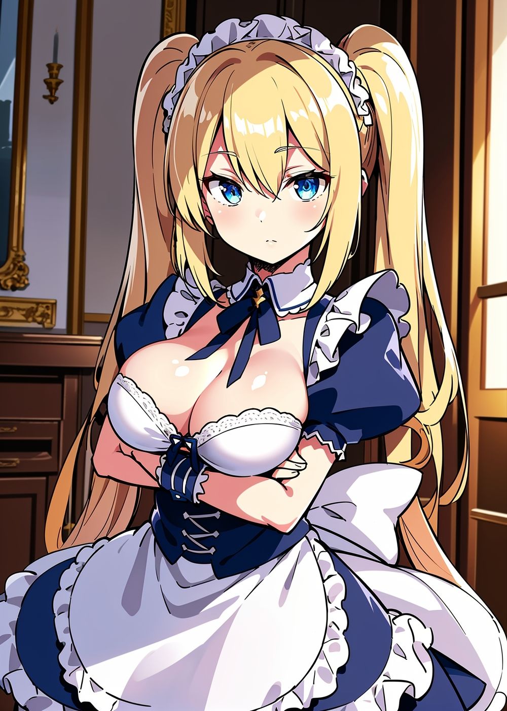 金髪巨乳メイドのむちむちご奉仕ライフ