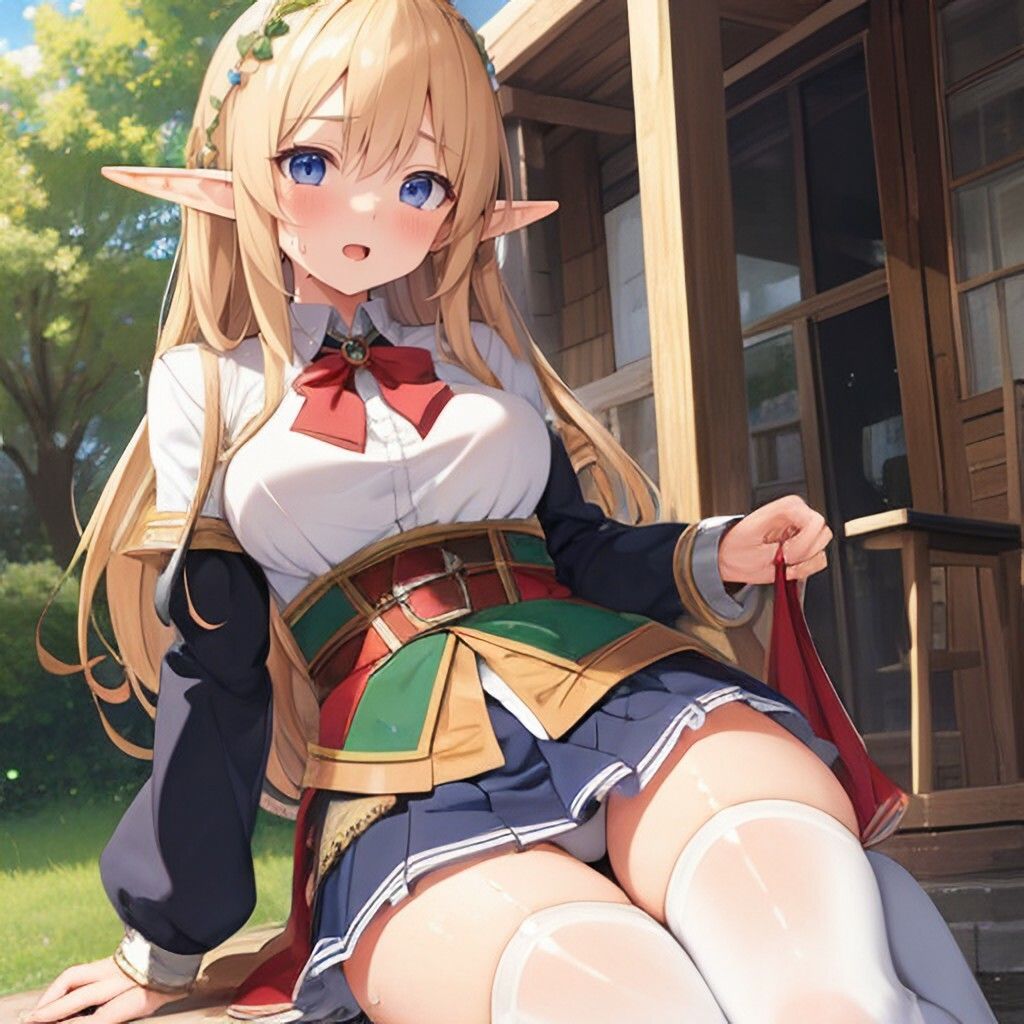 ファンタジー制服風エルフさん