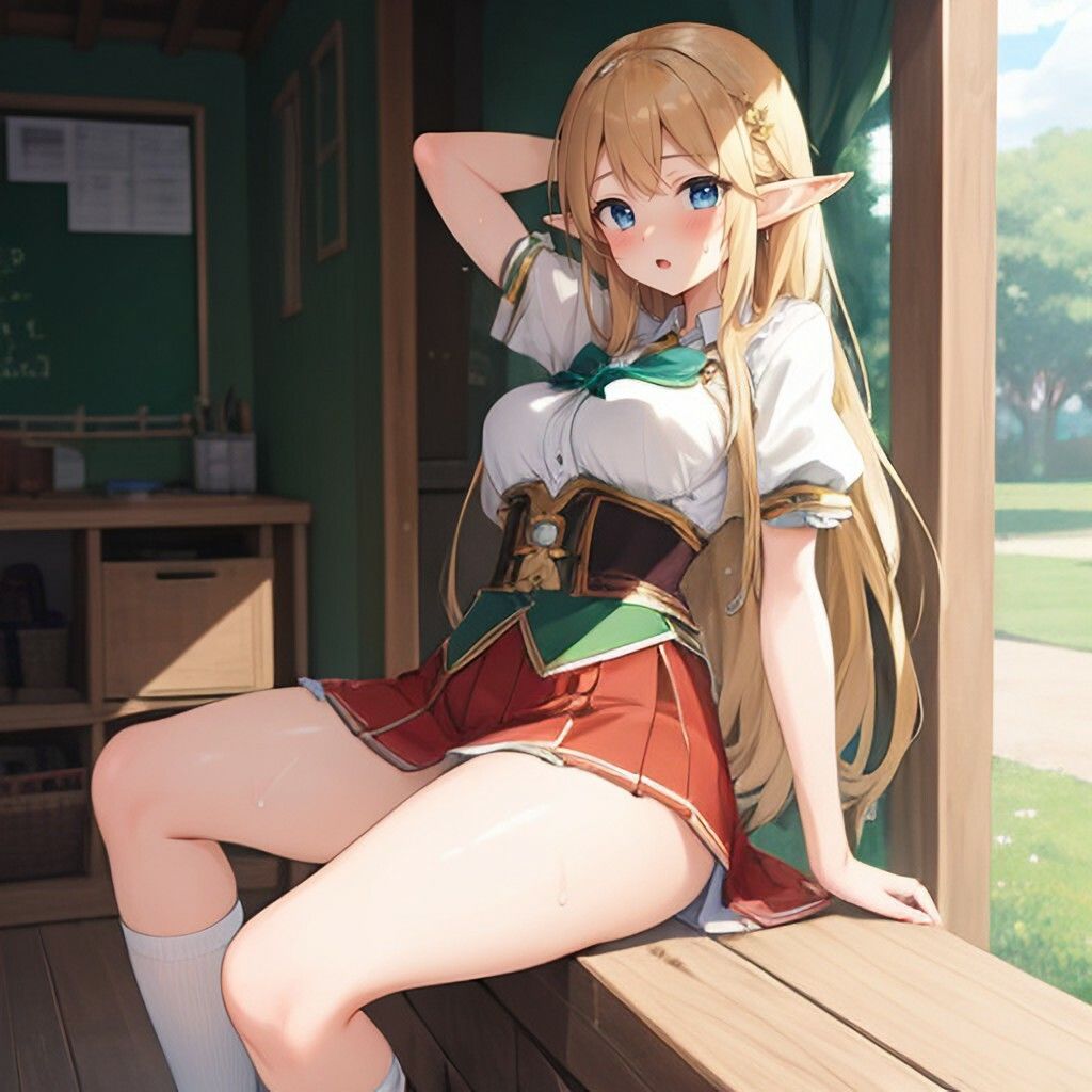 ファンタジー制服風エルフさん