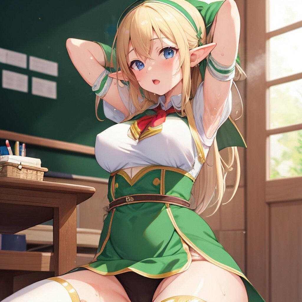 ファンタジー制服風エルフさん