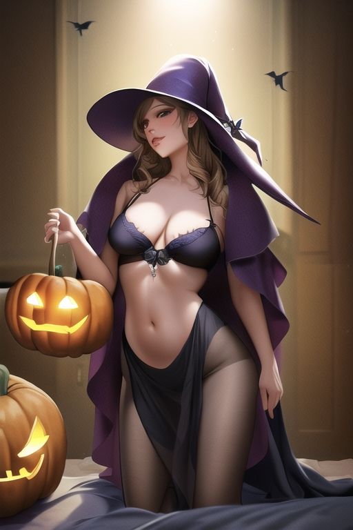 美女の魔女コスプレのエロ画像集200枚＋おまけ（ハロウィン・ビキニ・ぶっかけ・ヌード・放尿・魔女っ子・美魔女）