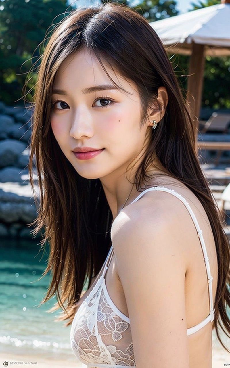 AIグラビアアイドルと水着デート 1巻 ビーチで輝く100人のカラフル水着 オマケ8人