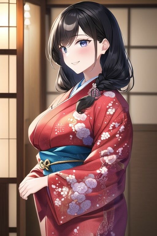 和服・着物姿の黒髪美女に中出しイラスト集〈200枚〉室内（旅館）・野外（京都の町）