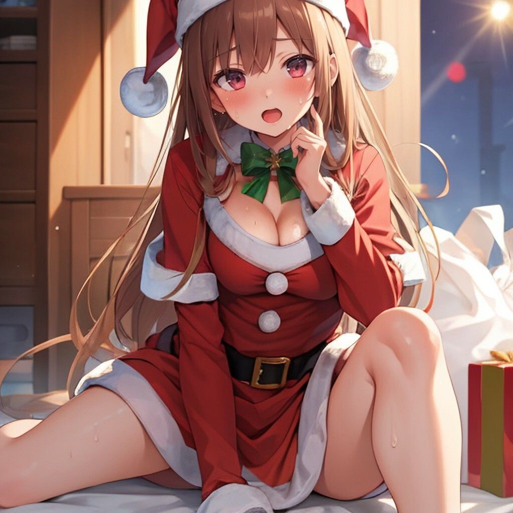 サンタ風美少女さん