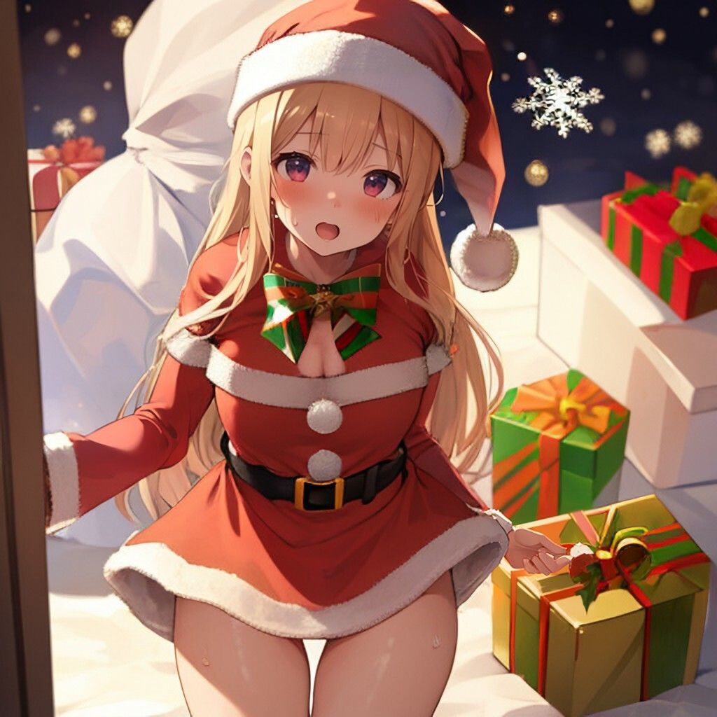 サンタ風美少女さん