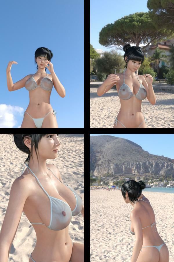 【＋All】『理想の彼女を3DCGで作ります』から生まれたバーチャルアイドル「一ノ瀬廻里（いちのせめぐり）」のグラドル撮影風写真集:Gradol_52