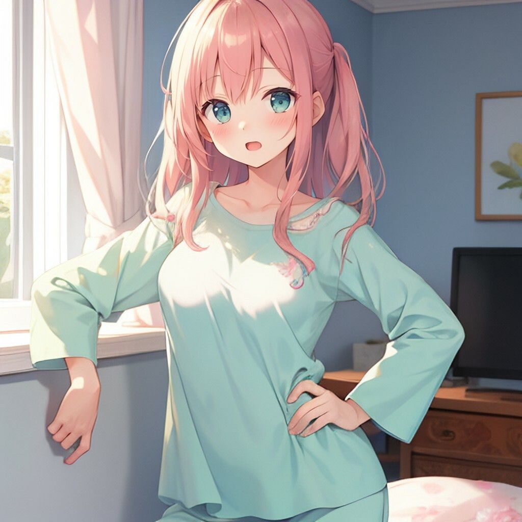 パジャマ風美少女さん