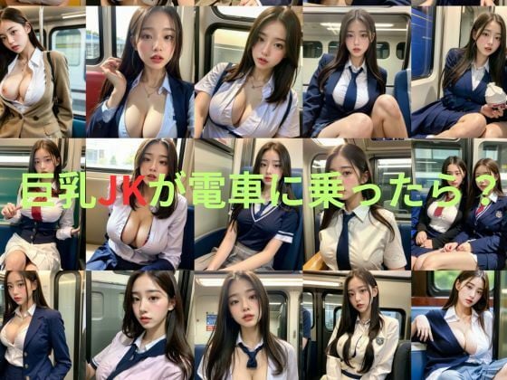 巨乳JKが電車にのったら？