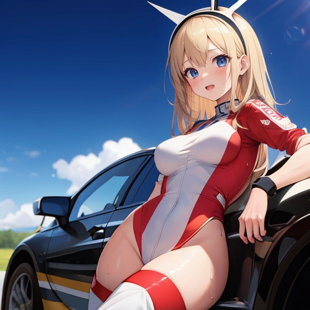 レースクイーン風美少女さん