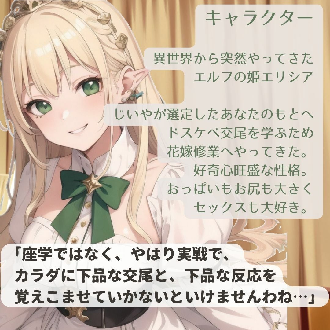 異世界エルフプリンセスのドスケベお下品花嫁修業
