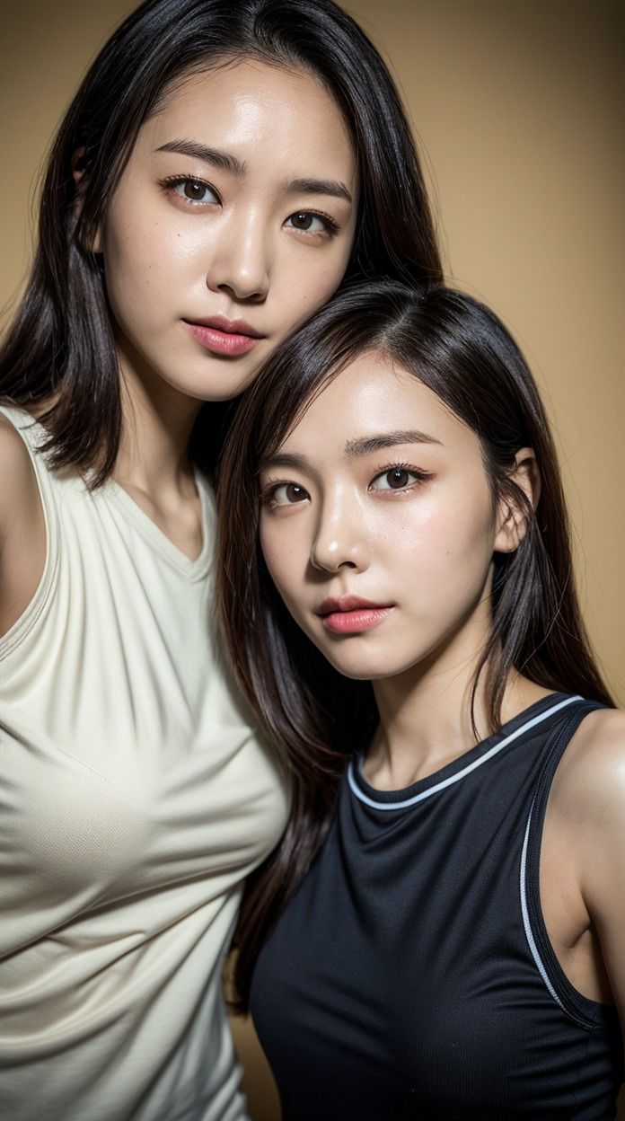 ［AI双子］ジムで！公園で！どこでも！健康的スポート美少女と全力射精で全身ドロッドロ