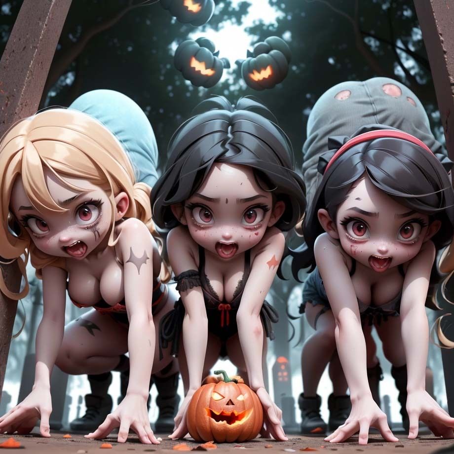 仮装ゾンビ少女