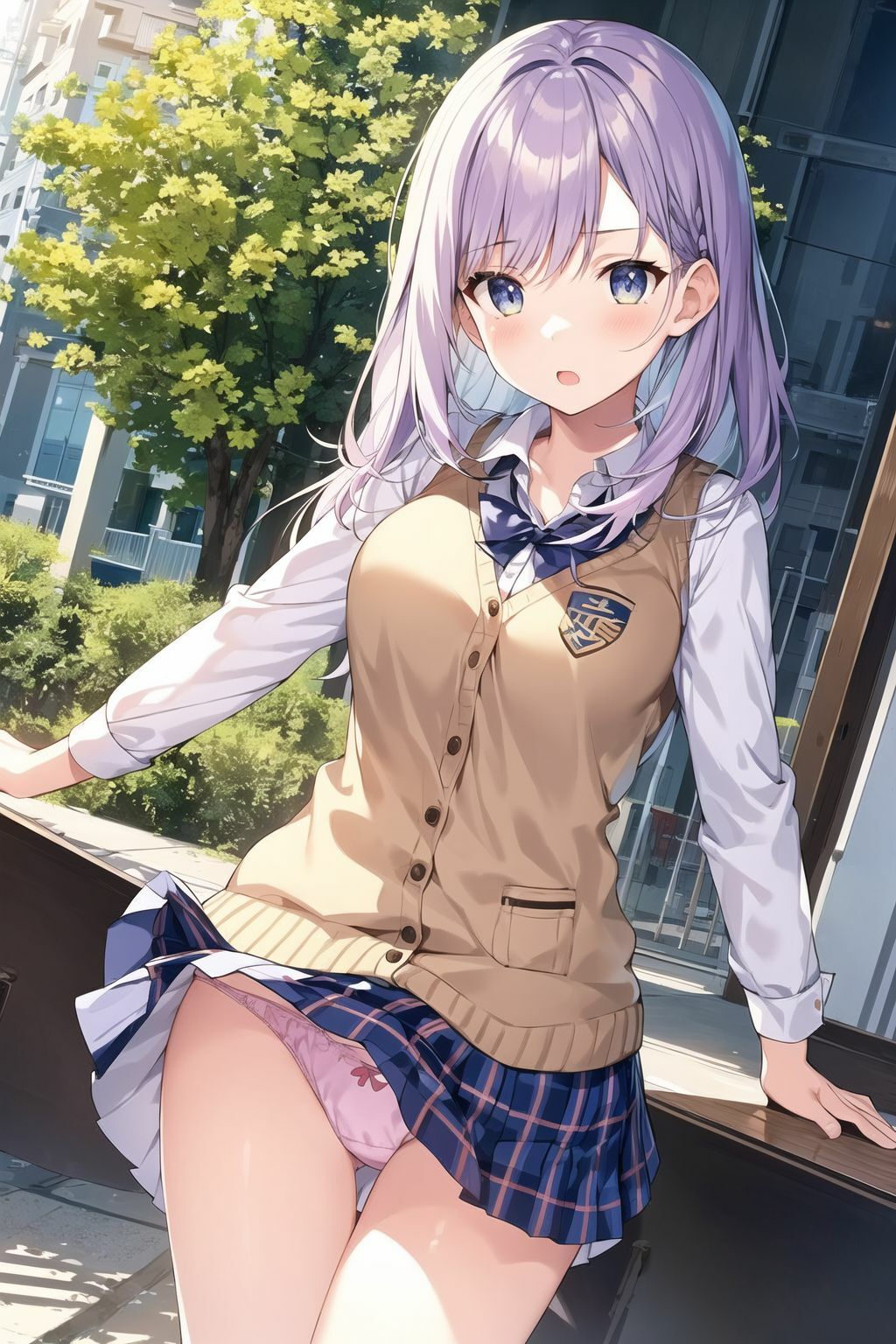 嫌な顔しながらパンツ見られちゃうイラスト集(制服編)