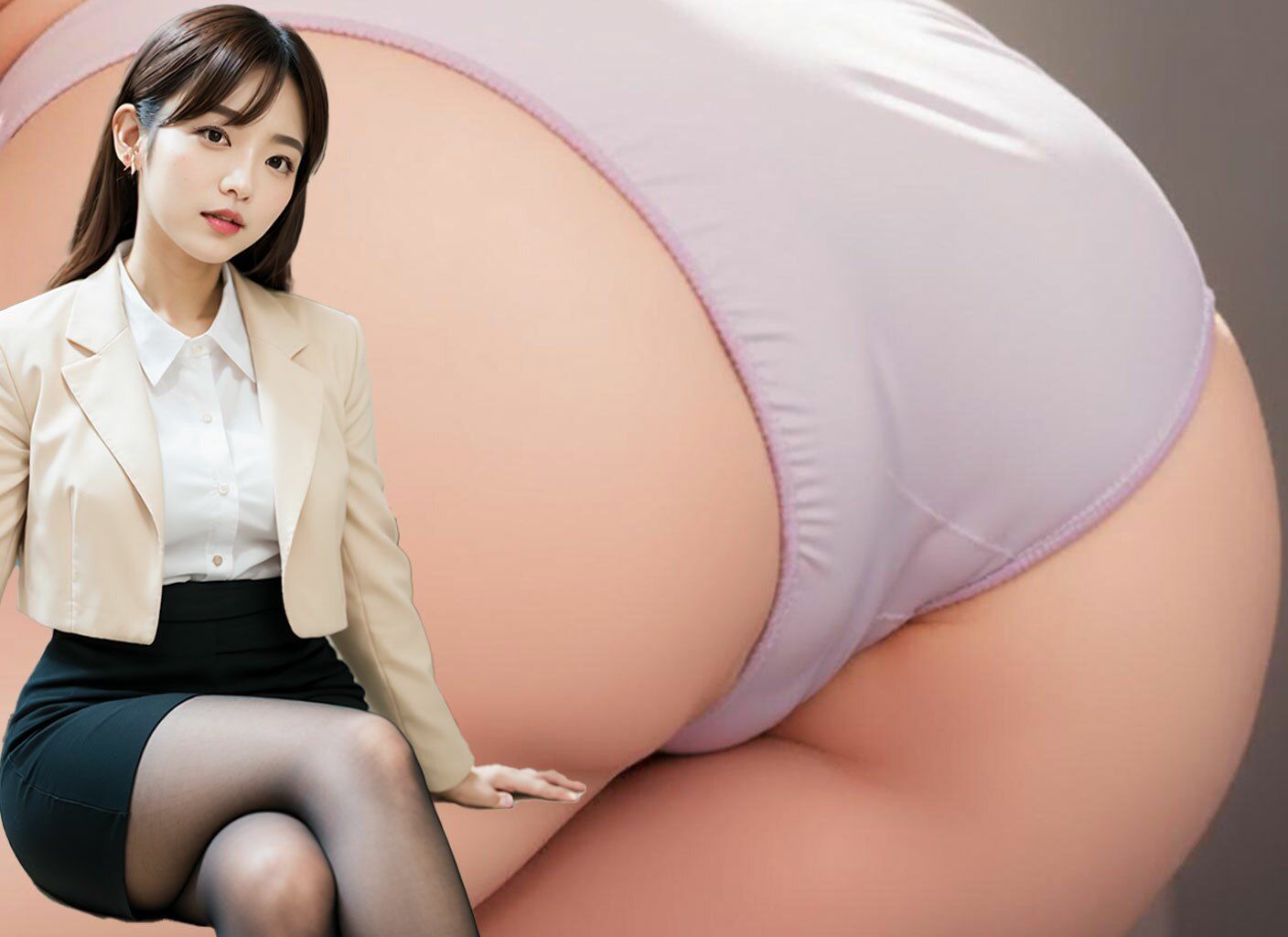 【普段とのギャップ 2】お尻編 いつも一緒に働いているOL女子社員たちの下着姿