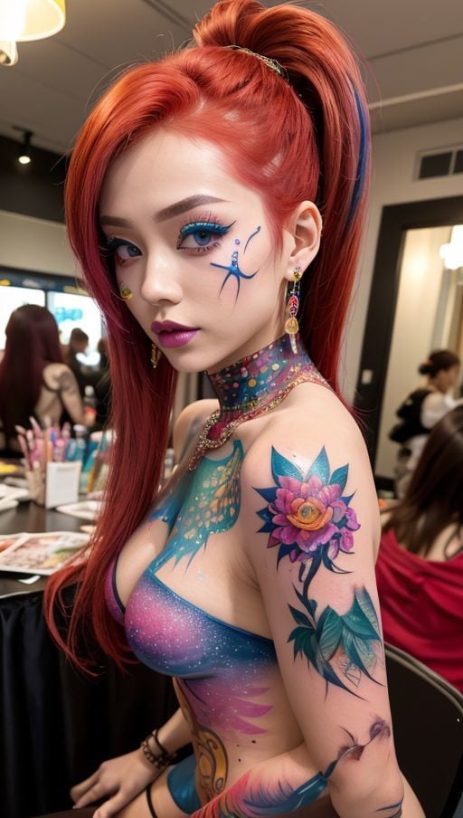 異世界ボディーペイント美女図鑑