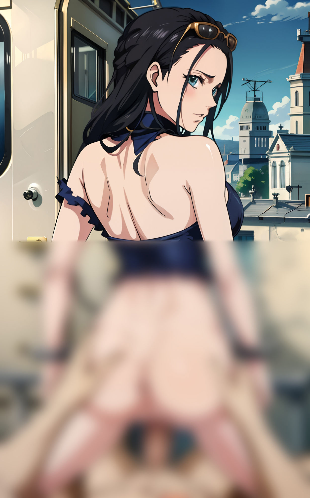 ロビンは電車の痴●に遭い、鎖に縛られて抵抗できなかった