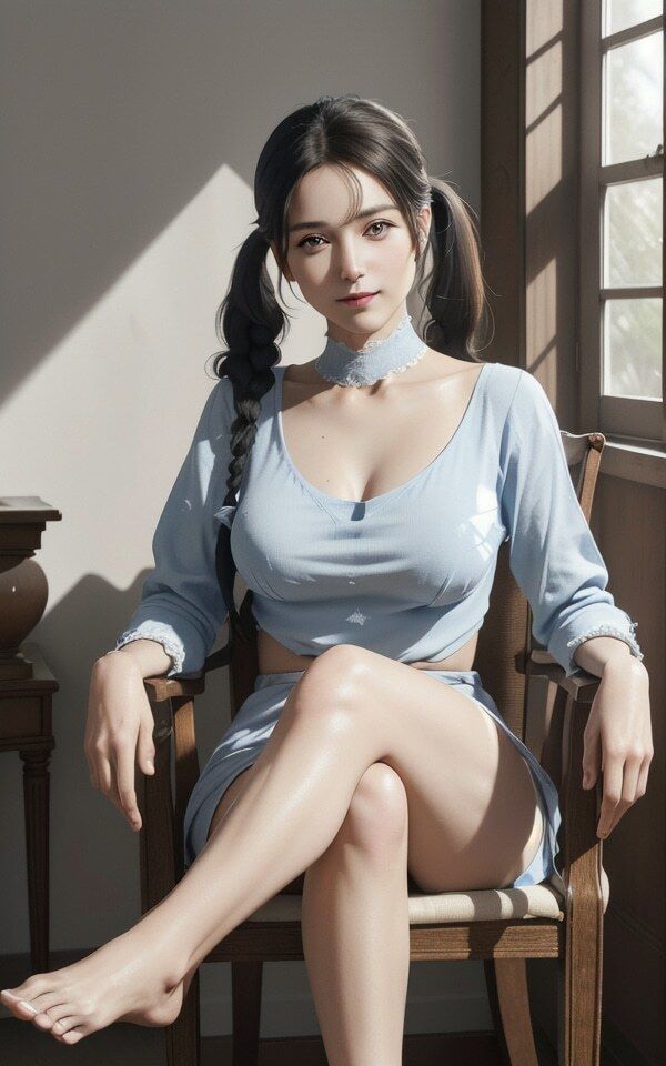 脚フェチの足フェチによる座位の足