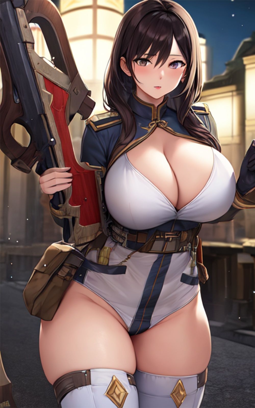 巨乳武器美女【妄想イラスト美女図鑑vol.13】